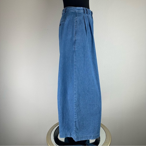 Gap x Doen Denim High Rise Trousers Womens Size 4 Blue Pleated Wide Leg Jeans - Picture 7 of 16